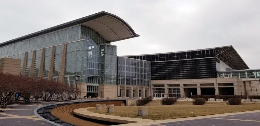McCormick Place South Hall exhibition and convention centre in Chicago, Illinois.