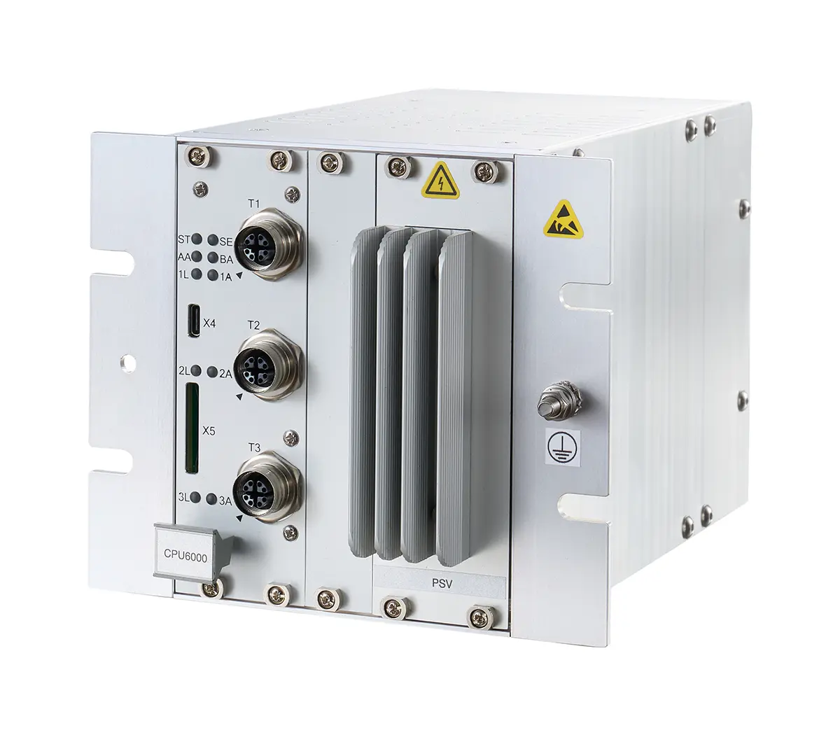 Side view of EKE-Trainnet&reg; Vehicle Control Unit (VCU) for train control, automation and diagnostics