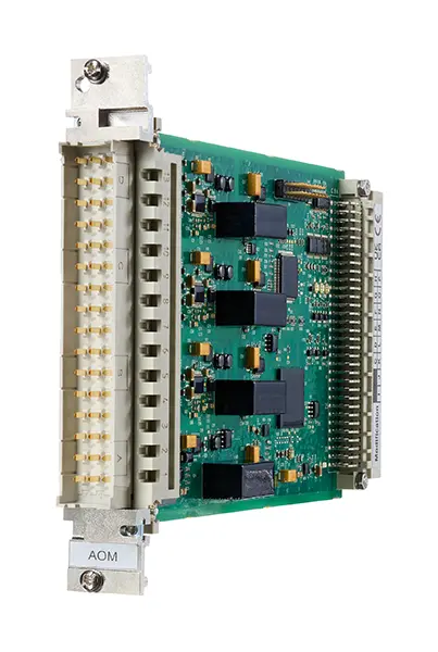 EKE-Trainnet&reg; Analogue Output Module (AOM) for generating analogue control signals for train systems.