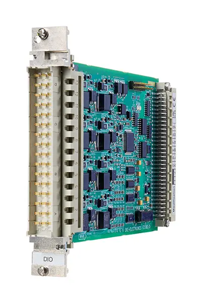 EKE-Trainnet&reg; Digital Input/Output (DIO) module for monitoring digital signals and controlling train system outputs.
